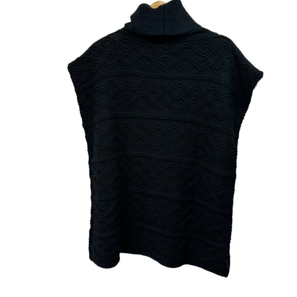 Black Knit Cape Cowlneck Sweater - Picture 4 of 8